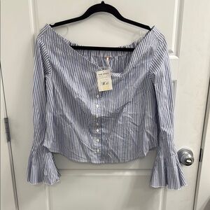 Free People Size XS March To The Beat Off Shoulder Top NWT